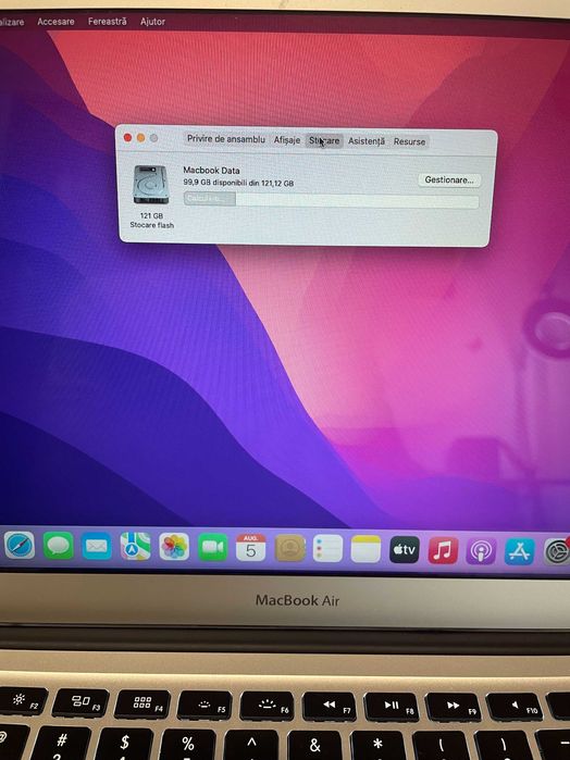 MacBook Air 13” 2017, I5, 8 Gb , SSD 128 Gb, A1466 ,  impecabil, garantie
