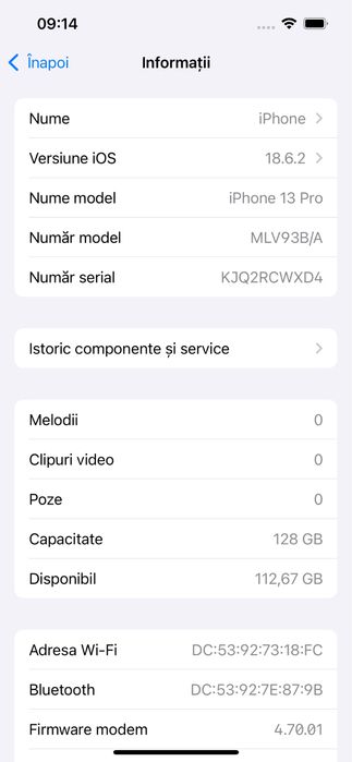 iPhone 13 Pro 128GB – functional, ecran schimbat, baterie 85%