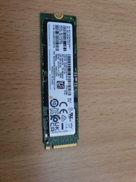 SSD Samsung 256GB M.2 NVMe