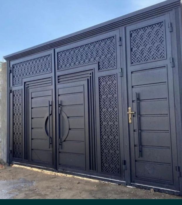 Ворота навес забор тапчан решотки.