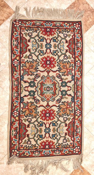 Прекрасен Старинен Оригинален Чипровски Котленски Килим Пътека