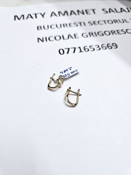 Vand cercei din aur 14 k 2.08 g cod 523