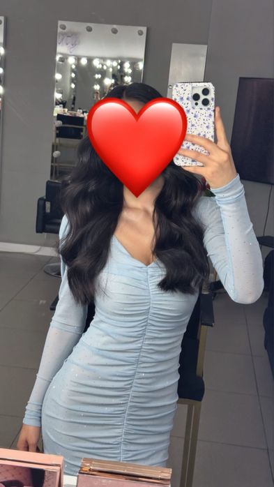 Синее красивое платье