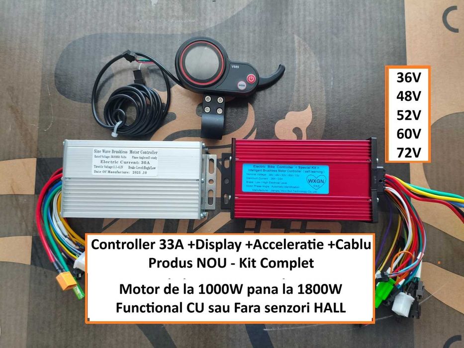 Controller 26A-33A 12 Mosfeti Display Acceleratie, 36-48-52-60-72V