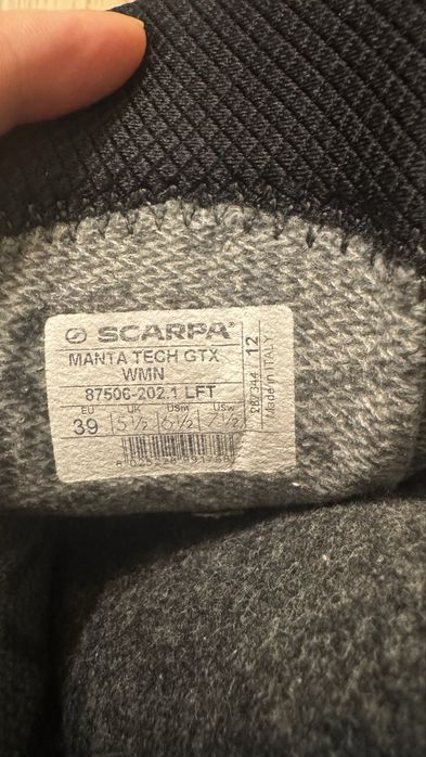 Альп ботинки scarpa manta р39