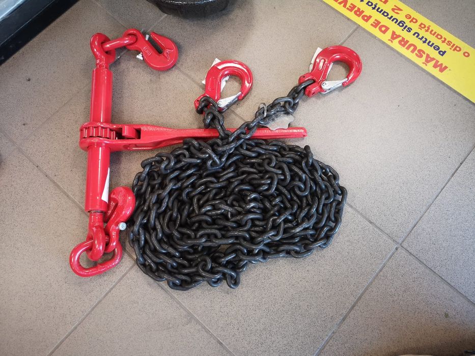 Lant ancorare pentru utilaje grele cu dispozitiv de tensionare pe clic