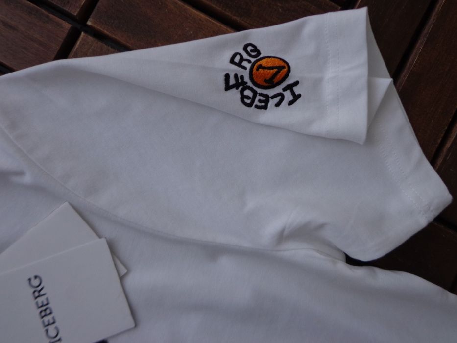 Мъжка тениска Iceberg White T-shirt with Bear Vxmee Logo