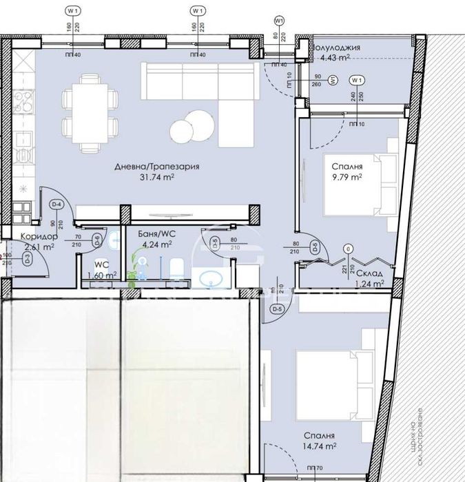 Продава се Тристаен апартамент в Пловдив, Младежки Хълм - 96 кв.м за 1904 €/кв.м - Снимка #1