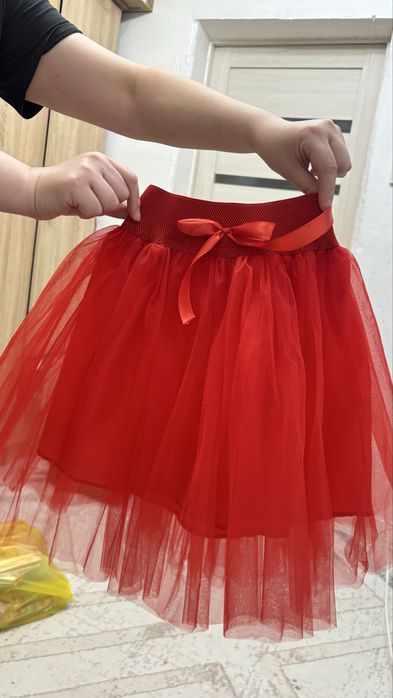 Юбка детская красная