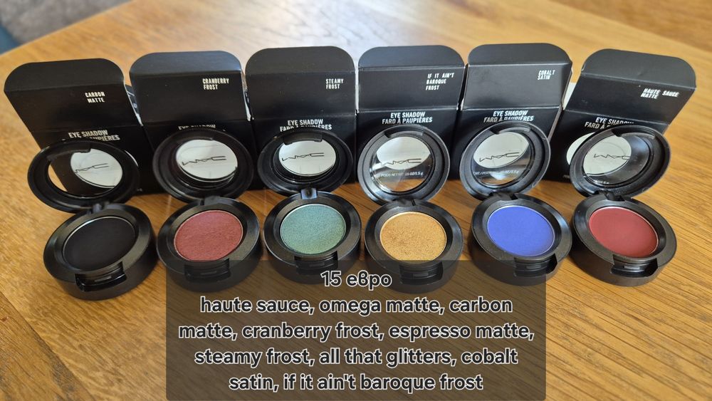 Гримове на MAC, червила, сенки, спирала, на 50% от цената в магазина