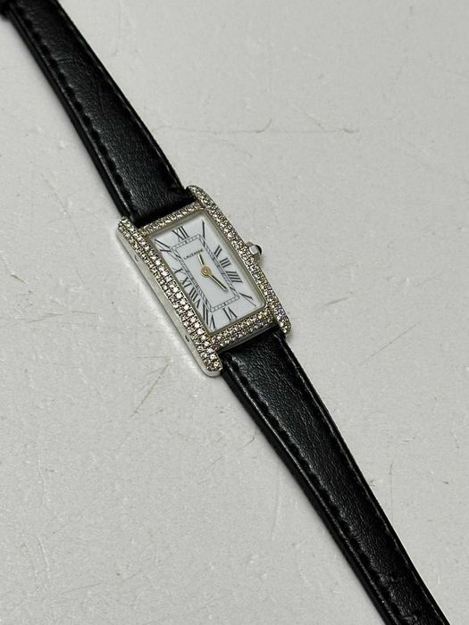 CEAS AUR alb 18K + 144 Diamante = 1.44CT - LAUSANNE - Model Cartier TANK - 17.5g. !