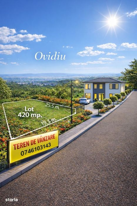 Vanzare Teren 420 mp. Ovidiu cartier nou