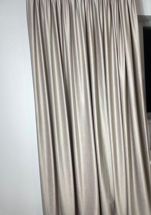 6,5 metri draperie catifea grej 95% blackout premium