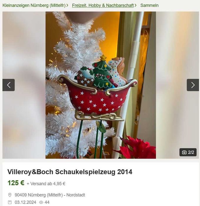 Ornament Craciun Villeroy&Boch WinterCollection NOU nuRosenthal jucari