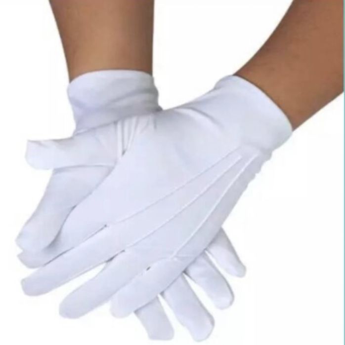 Перчатки тканевые белые парадные
