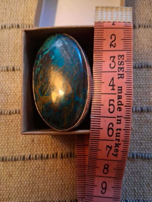 Inel argint 925 cu piatra semipretioasa chrysocolla, nou