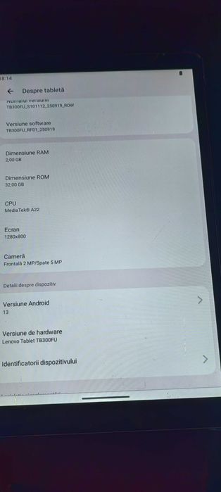 Tableta Lenovo tab M8,  8"
