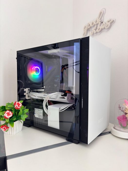 PC Gaming i5 DDR4 GTX 1060 6GB NZXT H210i AIO RGB. build alb negru