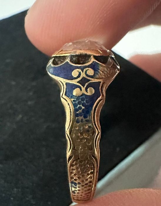 Inel cu diamant natural- antic.