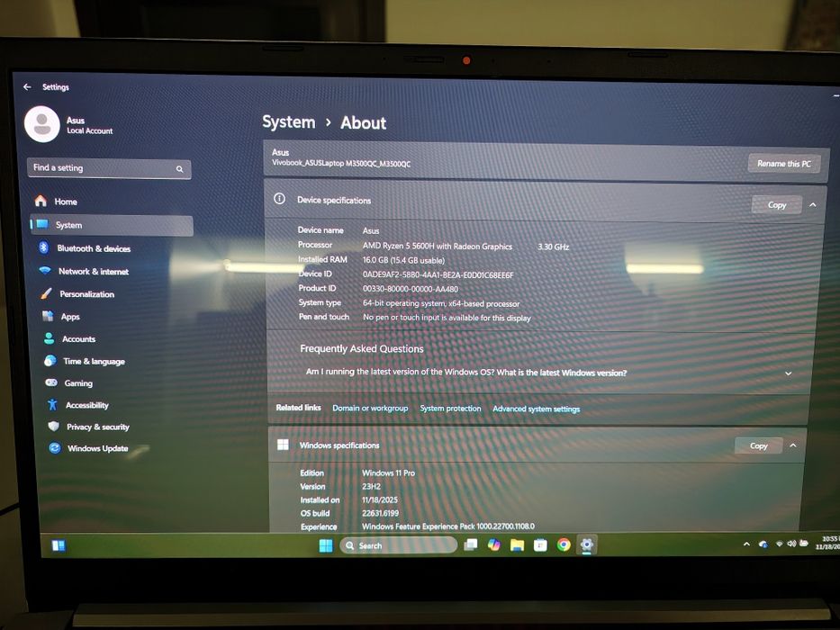 Asus VivoBook 15 OLED/ M3500QC/ 512GB SSD/ 16GB RAM/ RTX 3050 /