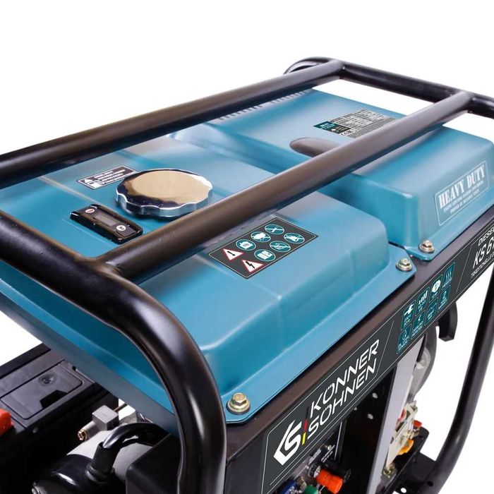 Generator de curent diesel monofazat 230V, 5,5 kW "Könner & Söhnen" model KS 6100HDE (EURO V)
