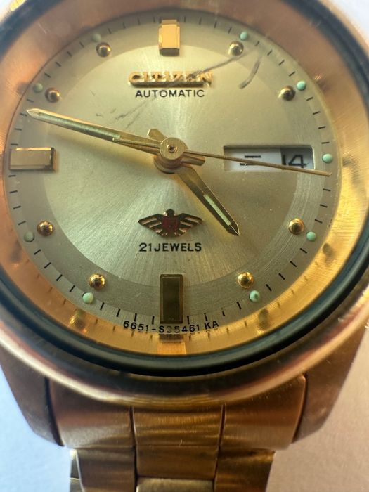 Citizen automatic 21 jewels позлата.