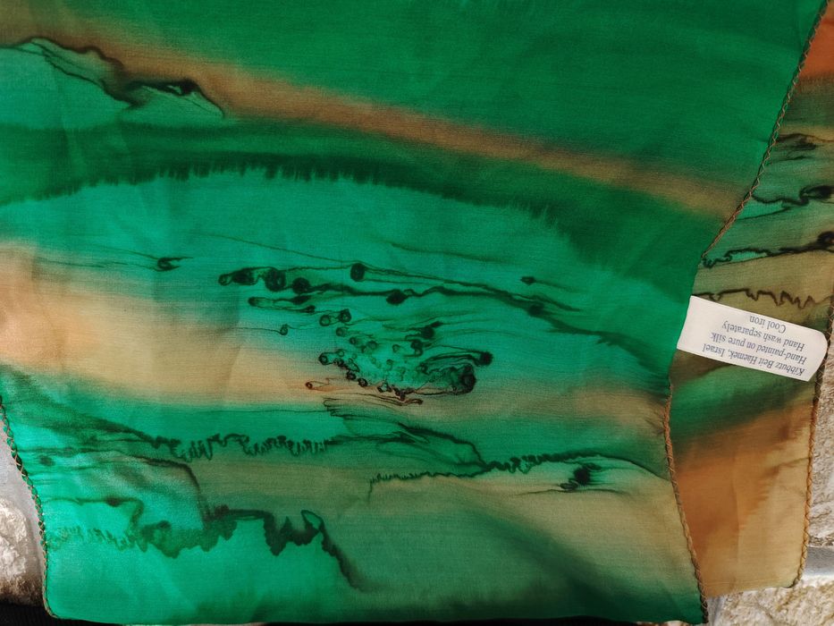 Esarfa mătase, pictată manual