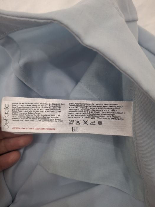 Голубые шорты DeFacto со складками