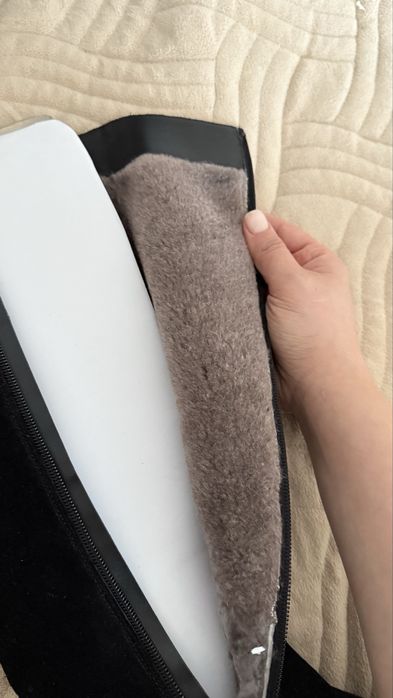 Зимние замшевые сапоги