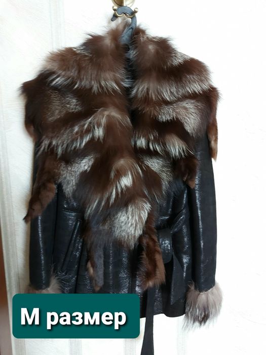 Новая кожаная дубленка. Размер М