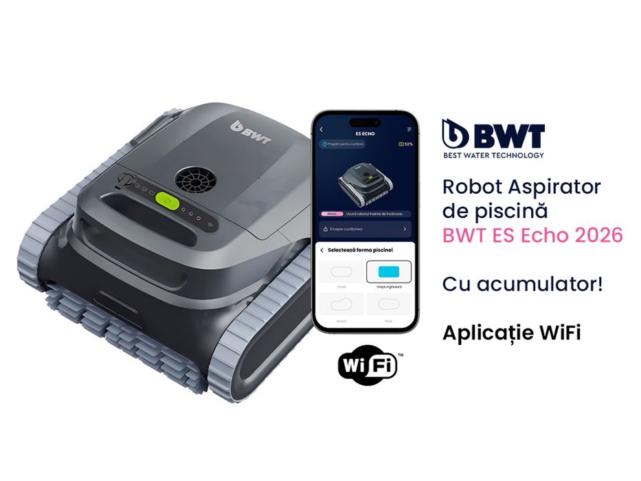 Robot Aspirator de piscină BWT ES Echo – Cu acumulator, Aplicatie WIFI