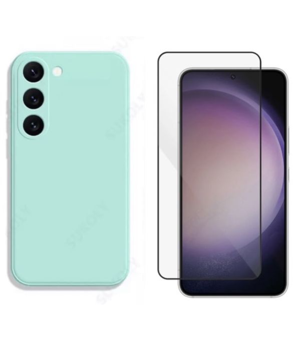 Samsung A14/A15/A16/A25/A34/A54 Husa Premium Case Silicon+Folie Sticla