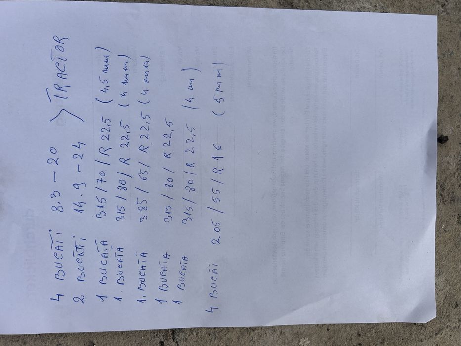 Vand cauciucuri de tractor (camion )