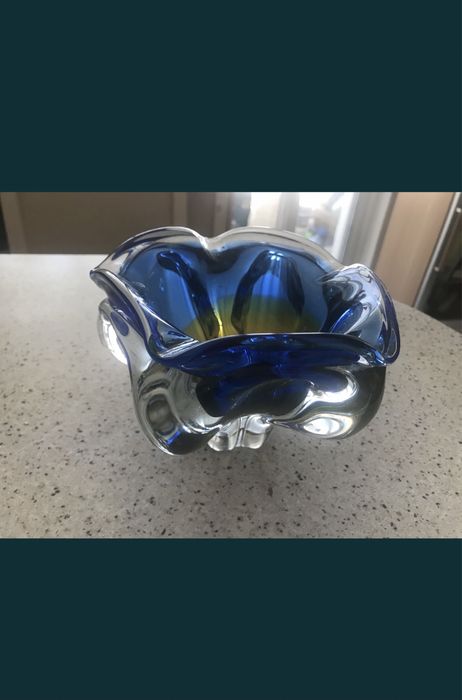 Ваза чешское стекло !