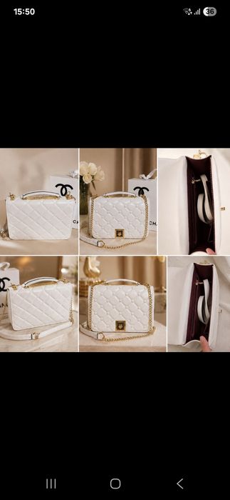 Ayollar sumkasi rangi oq brendi CHANEL