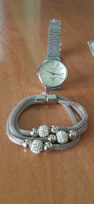 Ceas damă Crystal Blue elegant plus brățară cu pietre