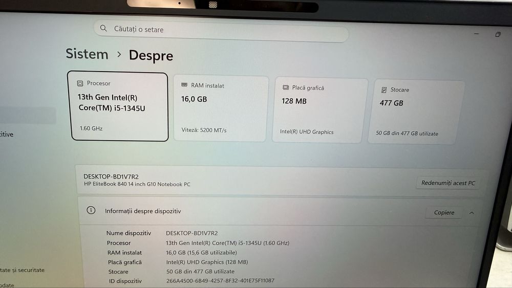 HP Elitebook 840 G10 i5-1345u 16 Gb DDR5 512 Nvme  IMPECABIL