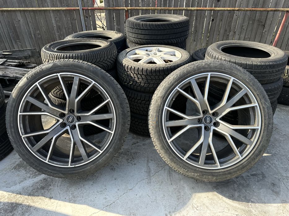 Jante Audi Q7, Q8, SQ7, SQ8 22 inch, E10J ET26 OEM Titan Matt