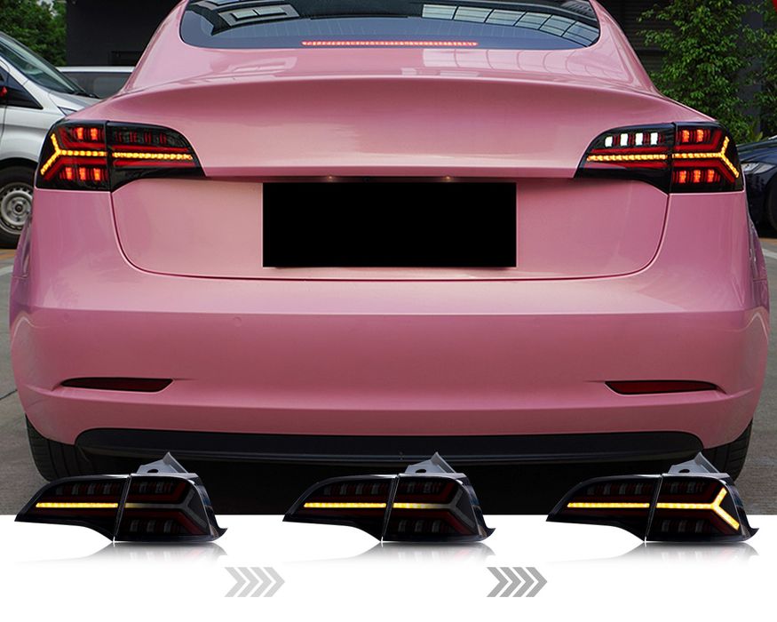 Стопове ТЕСЛА Модел 3 Y Tesla Led Лед Динамичен мигач Тъмни Опушени