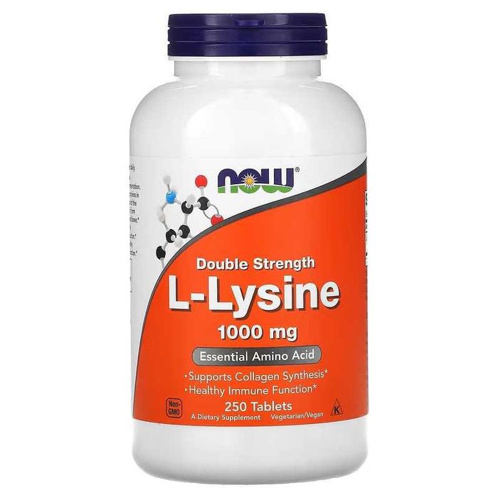 NOW Foods L-Lysine L - Lysine L-лизин l lysine Lizin 500 мг 1000 мг