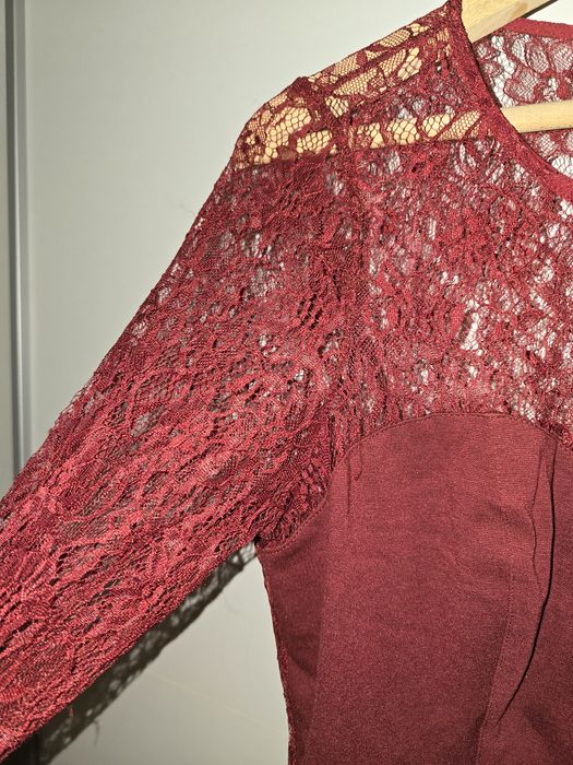 Дантелена блуза с дълъг ръкав-Guess