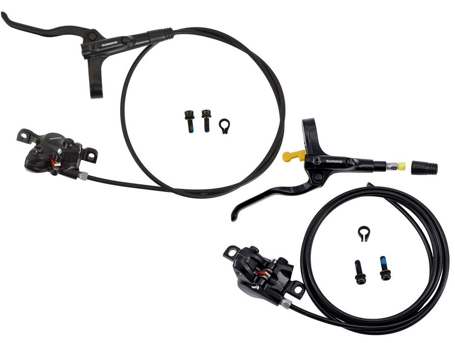 НОВИ! Комплект хидравлични спирачки Shimano MT410 и MT200