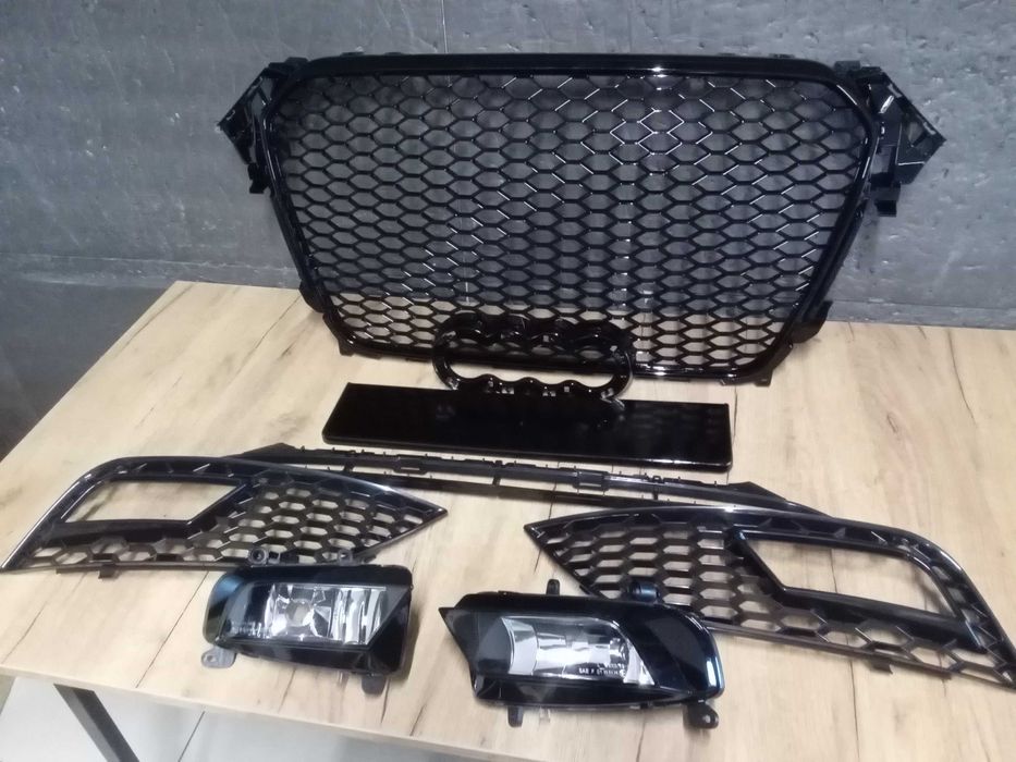 Grile Bara fata, proiectoare ceata Fagure RS LOOK Audi A4 B8.5 12-15