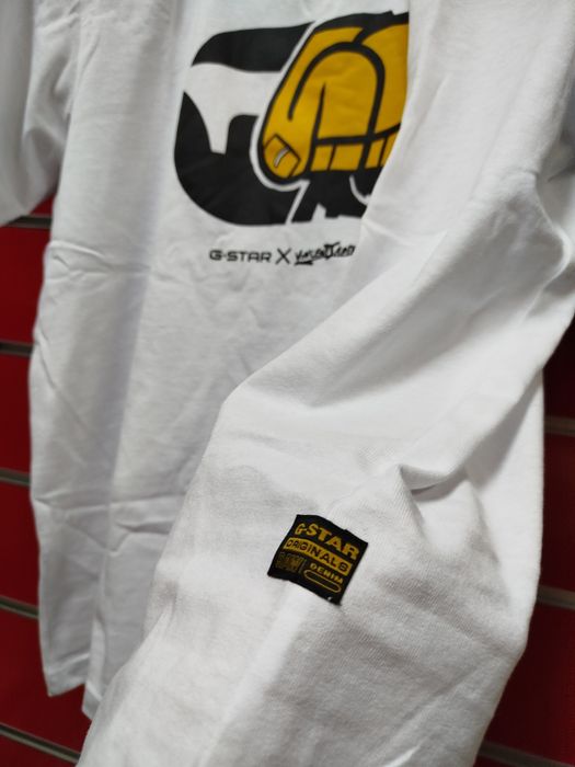 Оригинална тениска G-Star Raw Cartoon Loose S , M , L нова мъжка бяла