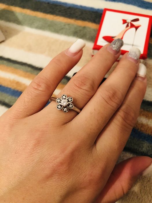 Кольцо серебро, размер - 17.5 новые