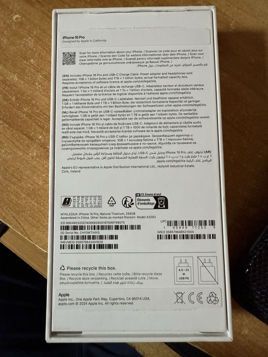 Iphone 16 Pro Natural Titanium 256GB