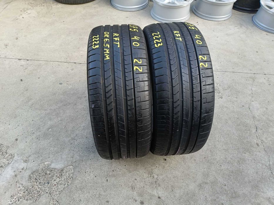 Doua anvelope de vara 275 40 22 pirelli p zero pz4 run flat dot 2223