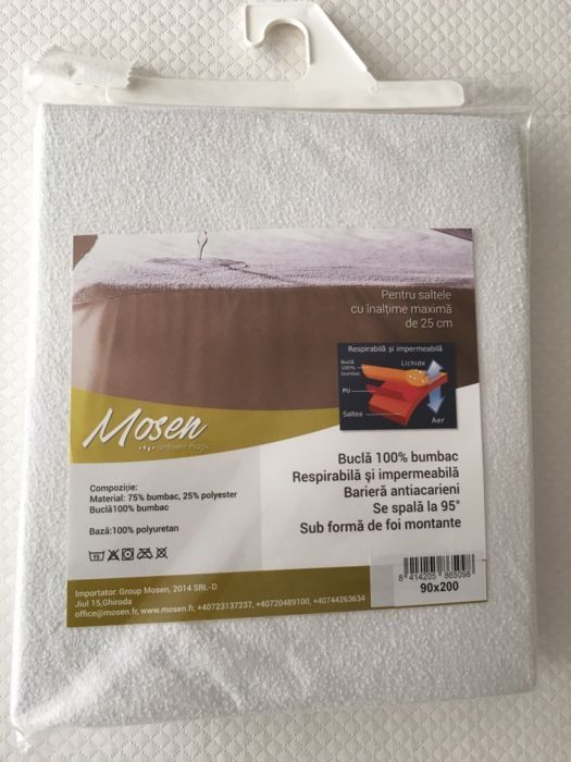 Protectie saltea impermeabilă cu pelicula de poliuretan