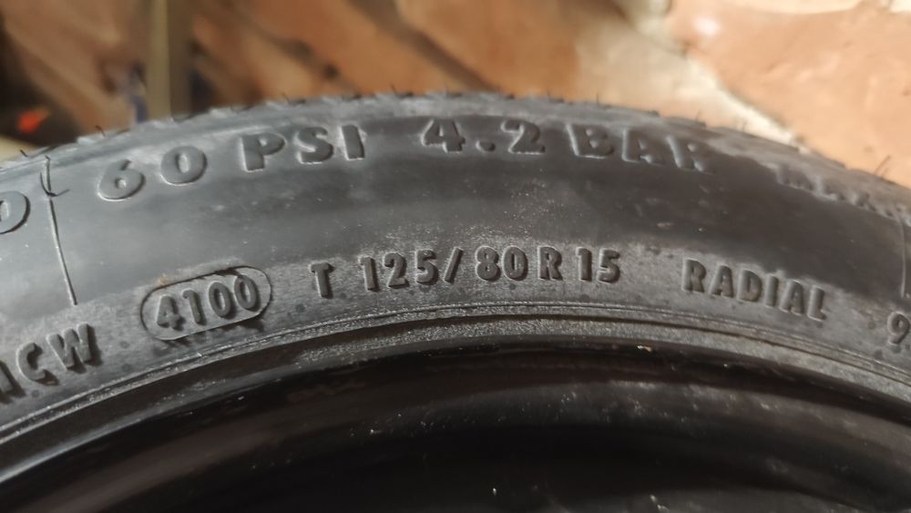 Резервна гума 5*98 125/80/R15 ЕТ35