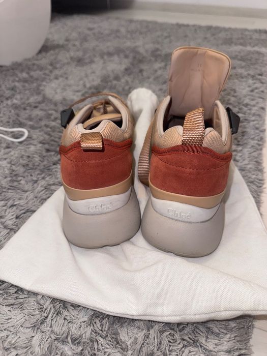 Chloé Sonnie low-top sneakers in a "Maple Pink"